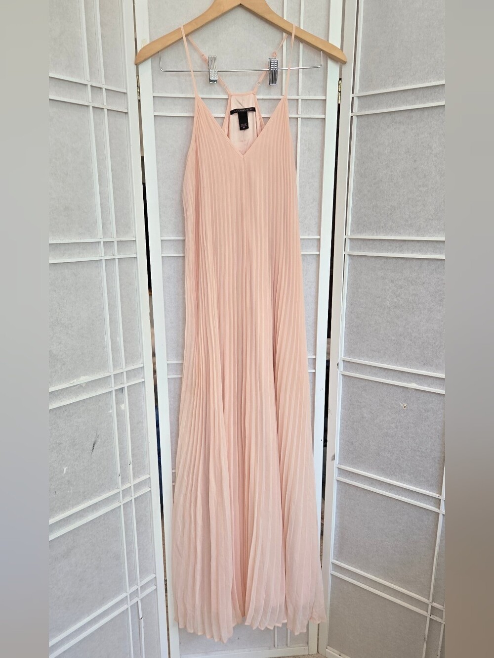 Victoria's Secret Blush Pleated Maxi Dress